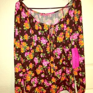 NWT Betsey Johnson long sleeve shirt size Large